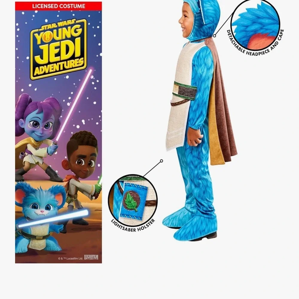 Nubs Young Jedi Deluxe kostuum voor jongens en meisje - Picture 3 of 3